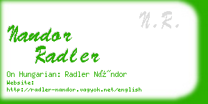 nandor radler business card
